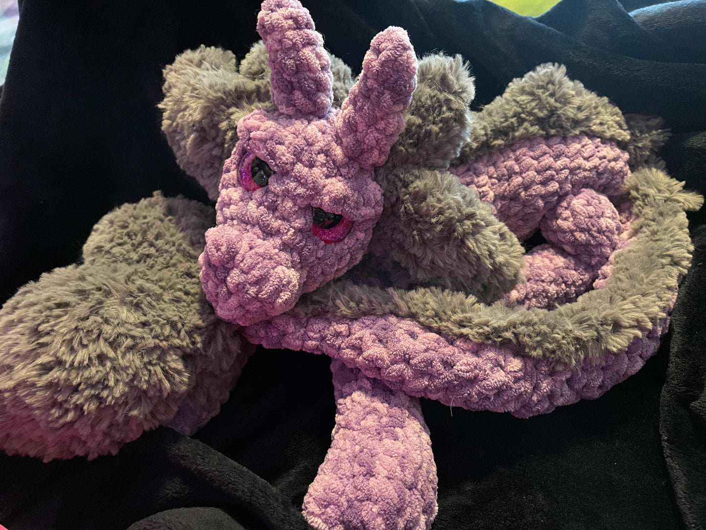 Crochet plush dragon