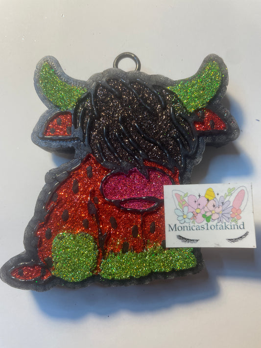 watermellon highland cow freshie